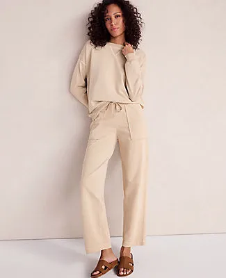 Ann Taylor Haven Well Within Garment-Dyed Organic Cotton Terry Crewneck sold by Ann Taylor product image thumbnail 3