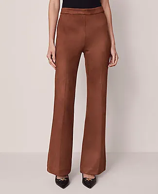 Ann Taylor The Side Zip Flare Pant in Faux Suede sold by Ann Taylor product image thumbnail 3
