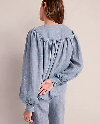 Ann Taylor Haven Well Within Linen V-Neck Blouse sold by Ann Taylor product image thumbnail 2