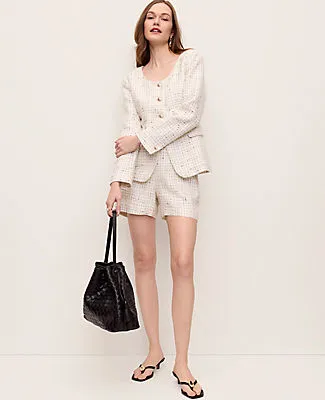 Ann Taylor The Side Zip Short in Tweed sold by Ann Taylor