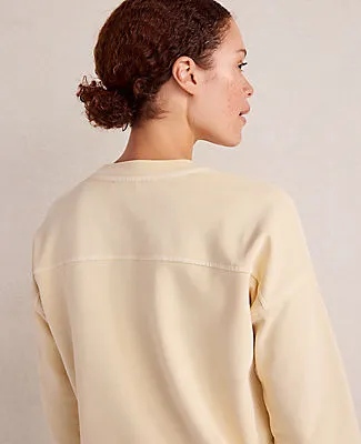 Ann Taylor Haven Well Within Garment-Dyed Organic Cotton Terry Crewneck sold by Ann Taylor product image thumbnail 2