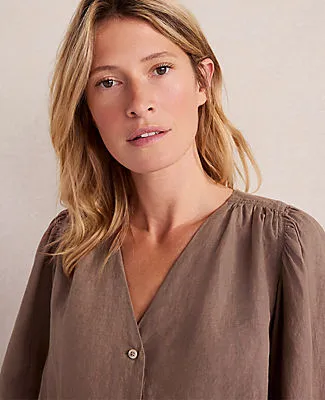 Ann Taylor Haven Well Within Linen V-Neck Blouse sold by Ann Taylor product image thumbnail 2