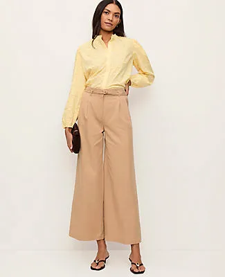 Ann Taylor The Belted Wide-Leg Ankle Pant sold by Ann Taylor