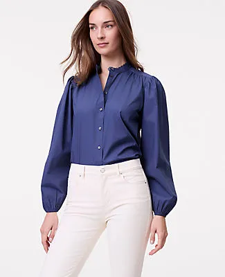 Ann Taylor Weekend Embroidered Collar Blouse sold by Ann Taylor