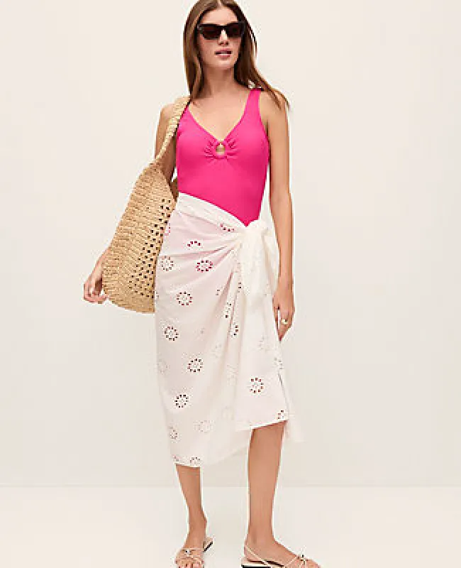 Ann Taylor Eyelet Sarong made by Ann Taylor