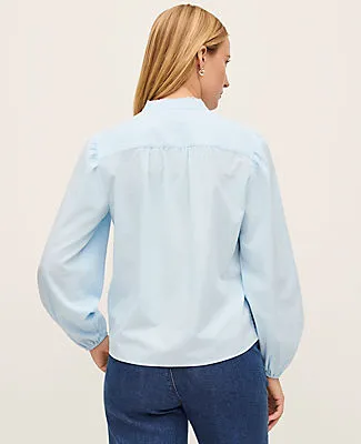 Ann Taylor Petite Embroidered Collar Blouse sold by Ann Taylor product image thumbnail 2