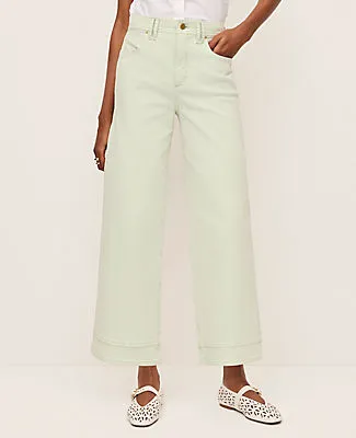 Ann Taylor The Petite Wide-Leg Crop Jean sold by Ann Taylor product image thumbnail 2