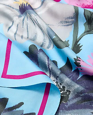 Ann Taylor Weekend Floral Silk Scarf sold by Ann Taylor product image thumbnail 2