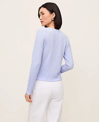 Ann Taylor Petite Lettuce Trim Button Top sold by Ann Taylor product image thumbnail 2