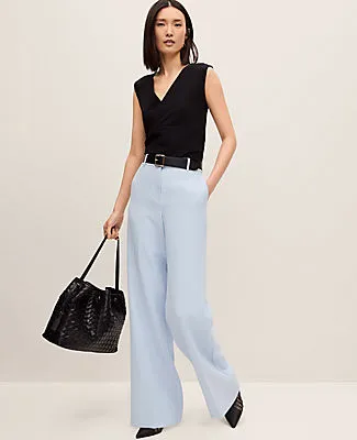 Ann Taylor The Perfect Wide-Leg Pant in Fluid Crepe sold by Ann Taylor product image thumbnail 4
