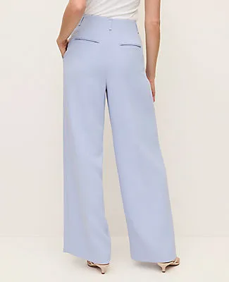 Ann Taylor The Petite Pleated Wide-Leg Pant in Textured Crepe sold by Ann Taylor product image thumbnail 3
