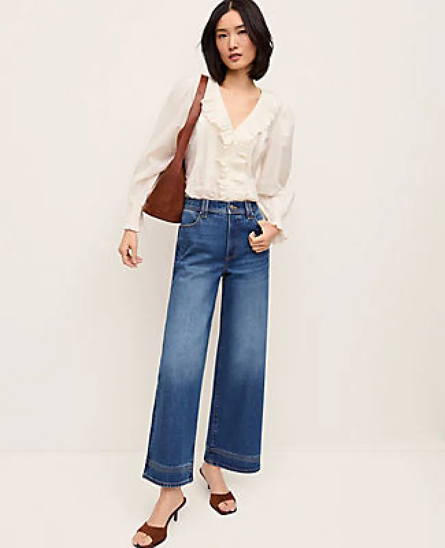 Ann Taylor The Petite Wide-Leg Crop Jean made by Ann Taylor