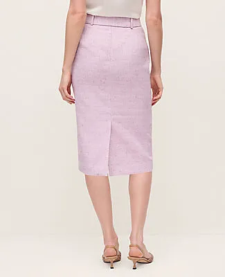 Ann Taylor Petite Tweed Belted Pencil Skirt sold by Ann Taylor product image thumbnail 3