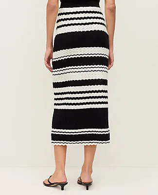 Ann Taylor Striped Woven Midi Skirt sold by Ann Taylor product image thumbnail 3