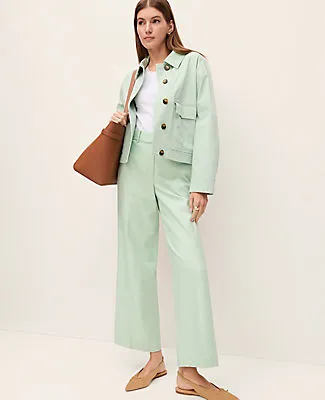 Ann Taylor The Petite Relaxed Wide-Leg Ankle Pant sold by Ann Taylor