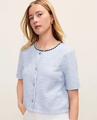 Ann Taylor Metallic Tweed Jacket sold by Ann Taylor