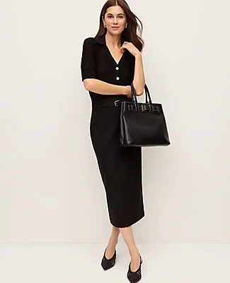 Ann Taylor Petite Belted Midi Pencil Skirt sold by Ann Taylor