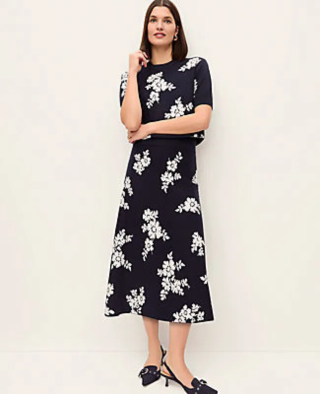 Ann Taylor Petite Floral Jacquard Midi Skirt made by Ann Taylor