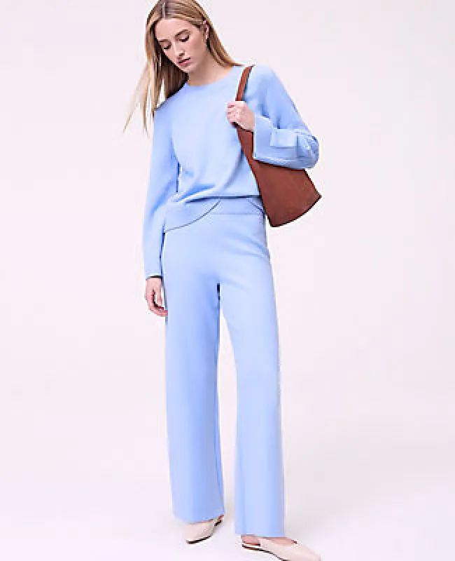 Ann Taylor Petite Weekend Easy Fit Wide-Leg Sweater Pant made by Ann Taylor