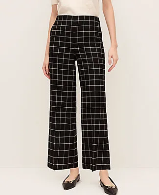 Ann Taylor The Grace Straight Pant in Windowpane sold by Ann Taylor product image thumbnail 2