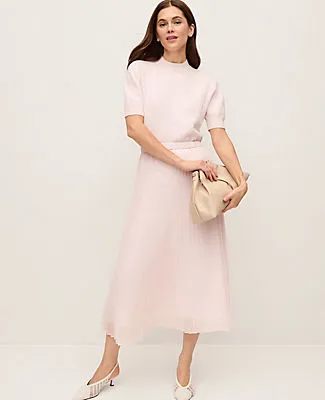 Ann Taylor Chiffon Pleated Midi Skirt sold by Ann Taylor