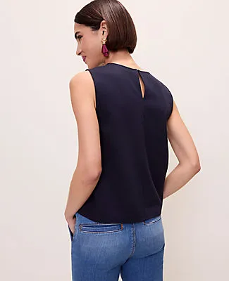 Ann Taylor Ponte Lace Trim Shell Top sold by Ann Taylor product image thumbnail 2