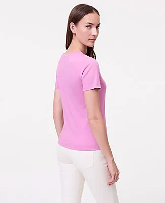 Ann Taylor Petite Weekend Crew Neck Tee sold by Ann Taylor product image thumbnail 2