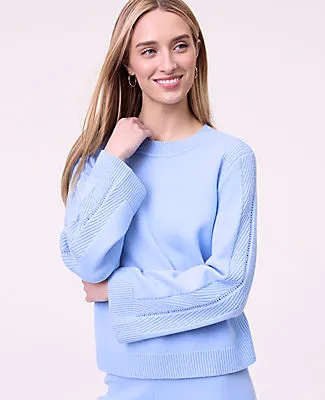 Ann Taylor Weekend Contrast Stitch Sweater sold by Ann Taylor