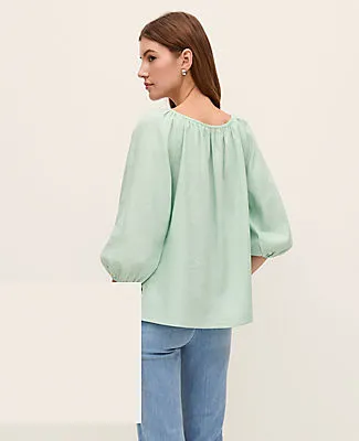 Ann Taylor Weekend Linen Blend Blouse sold by Ann Taylor product image thumbnail 2