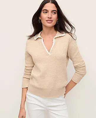 Ann Taylor Petite Scalloped Trim Sweater sold by Ann Taylor