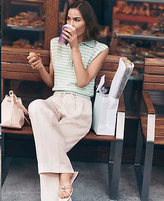 Ann Taylor Weekend Striped Collared Sweater Vest sold by Ann Taylor product image thumbnail 3