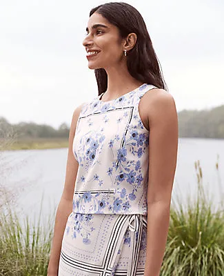 Ann Taylor Petite Floral Cropped Halter Shell Top sold by Ann Taylor product image thumbnail 3