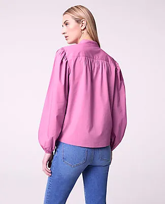 Ann Taylor Petite Weekend Embroidered Collar Blouse sold by Ann Taylor product image thumbnail 2