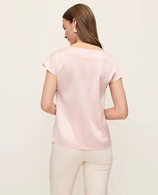 Ann Taylor Petite Geo Satin Cowl Neck Top sold by Ann Taylor product image thumbnail 2