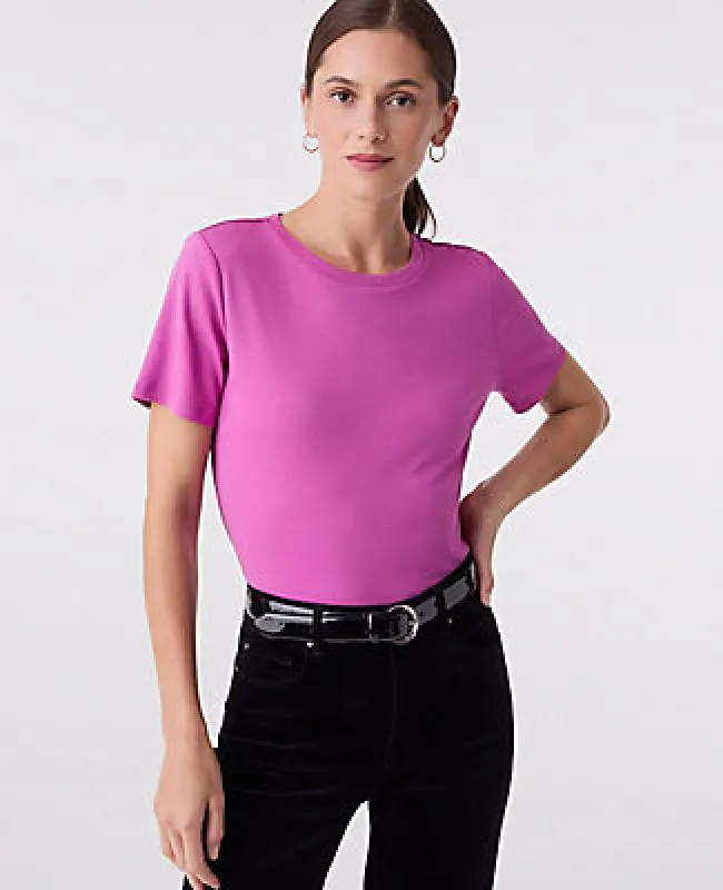 Ann Taylor Petite Weekend Crew Neck Tee made by Ann Taylor