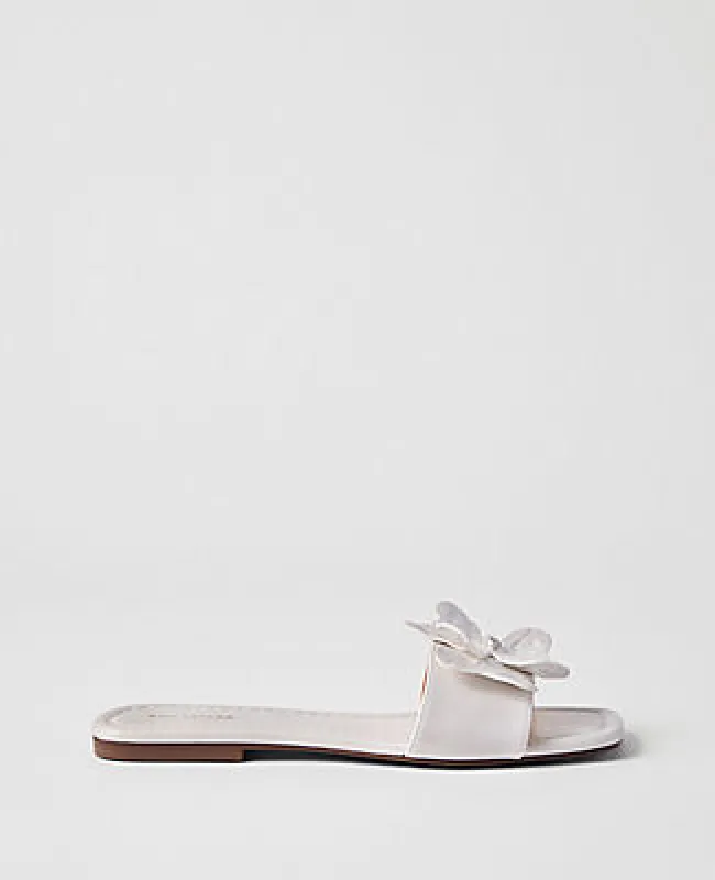 Ann Taylor Leather Flower Embellished Sandal made by Ann Taylor