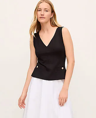 Ann Taylor V-Neck Pocket Shell Top sold by Ann Taylor