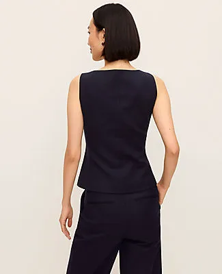 Ann Taylor The Petite Cutaway Square Neck Vest in Doubleweave sold by Ann Taylor product image thumbnail 2