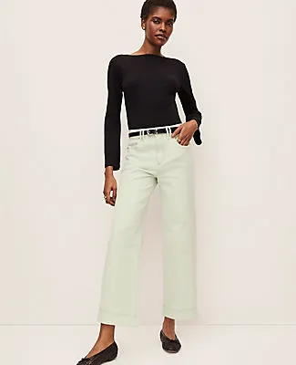 Ann Taylor The Petite Wide-Leg Crop Jean sold by Ann Taylor product image thumbnail 4
