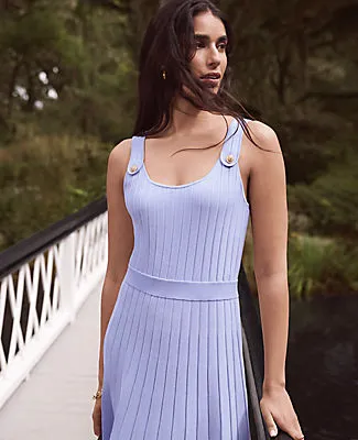 Ann Taylor Petite Button Ribbed Sweater Dress sold by Ann Taylor product image thumbnail 4