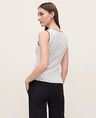 Ann Taylor Petite Polka Dot Knit Shell Top sold by Ann Taylor product image thumbnail 2