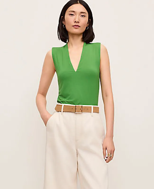 Ann Taylor Sleeveless V-Neck Top made by Ann Taylor