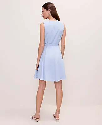 Ann Taylor Petite Belted Crew Neck Flare Dress sold by Ann Taylor product image thumbnail 2