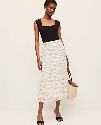 Ann Taylor Petite Polka Dot Chiffon Midi Skirt sold by Ann Taylor