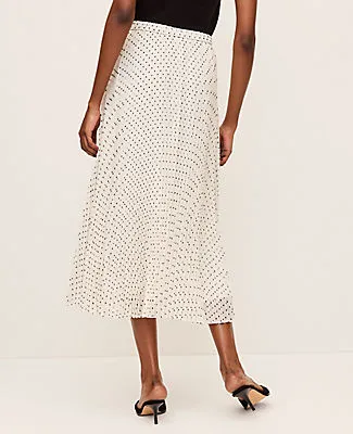 Ann Taylor Petite Polka Dot Chiffon Midi Skirt sold by Ann Taylor product image thumbnail 3