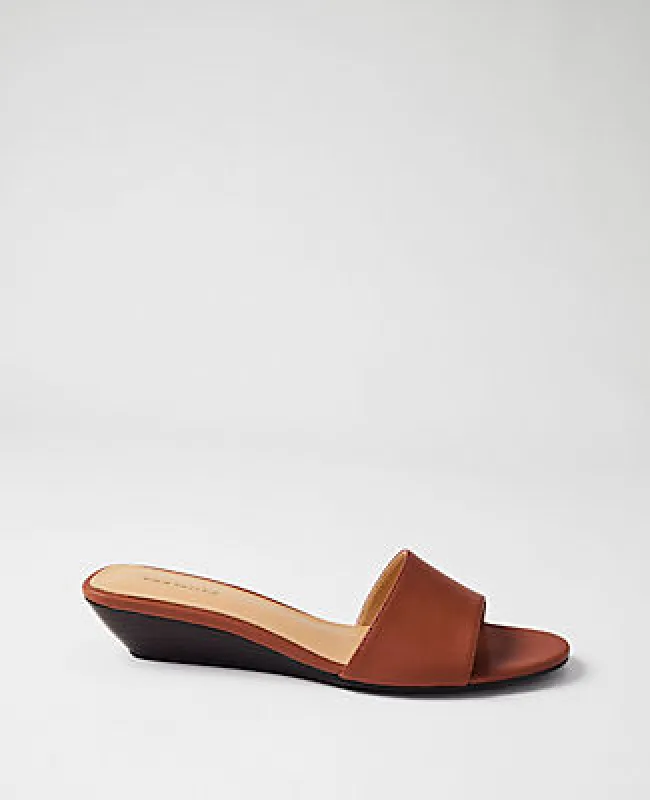 Ann Taylor Weekend Leather Wedge Sandal made by Ann Taylor