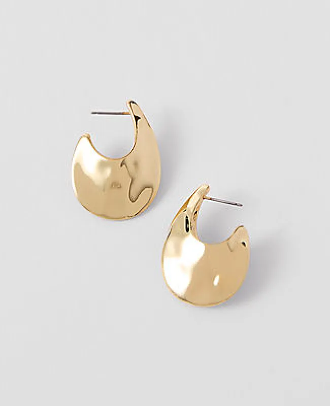 Ann Taylor Hammered Metal Hoop Earrings made by Ann Taylor