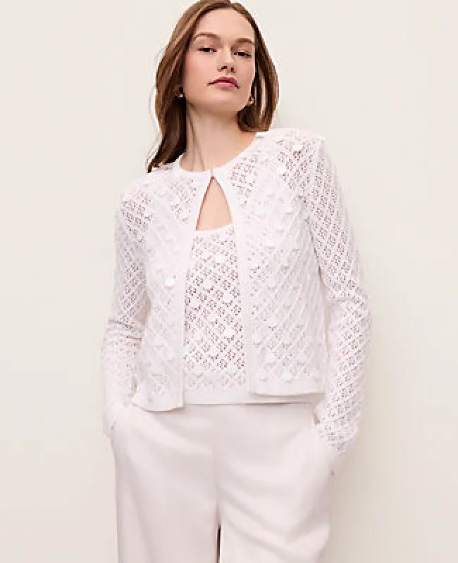 Ann Taylor Sequin Open Cardigan made by Ann Taylor