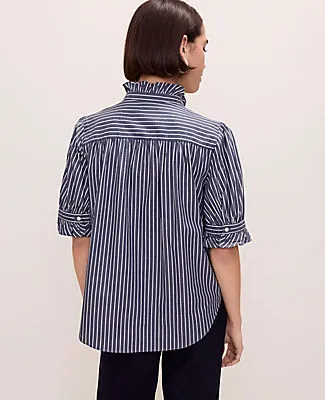 Ann Taylor Striped Ruffle Blouse sold by Ann Taylor product image thumbnail 2