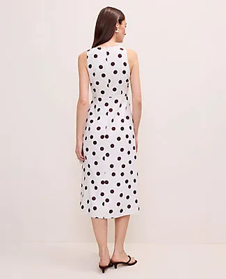 Ann Taylor Polka Dot Linen Blend Sheath Dress sold by Ann Taylor product image thumbnail 2